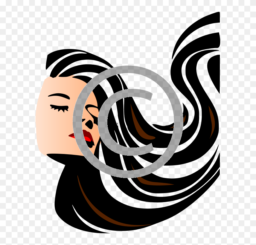 Transparent Salon Png - Long Hair Silhouette Of Woman Clipart