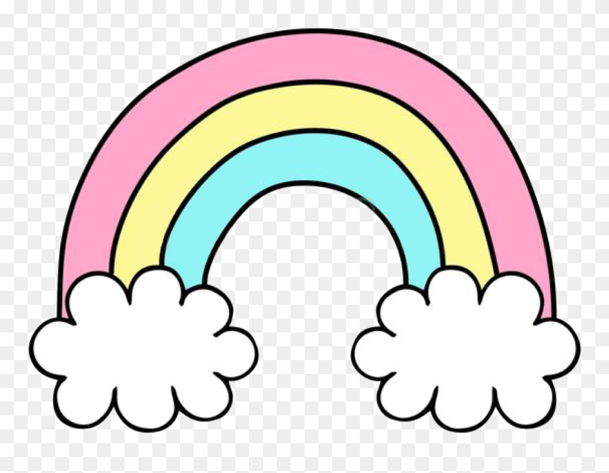 #rainbow #cute #png #cloud #rainbows #clipart #rainbowclipart - Cute Rainbow Clipart Transparent Png
