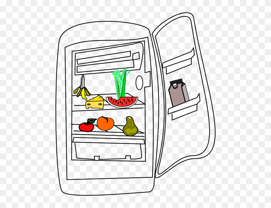 Fridge - Cartoon Clipart