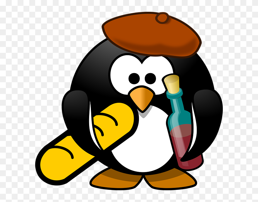 French Penguin Clipart