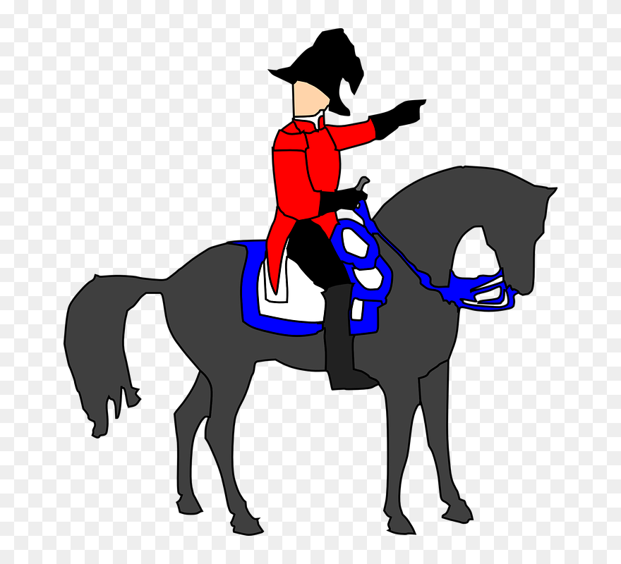 Napoleon Defeated British - British Soldier On A Horse Clipart
