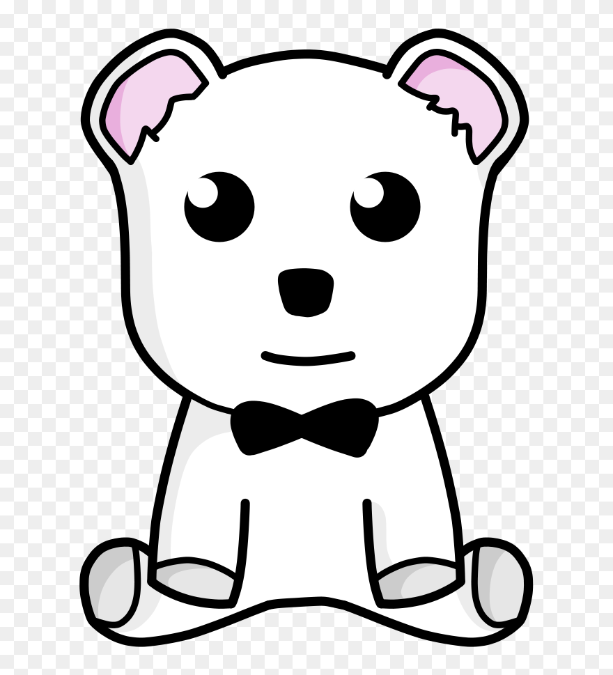 Snow Teddy Bear Clipart - Gambar Boneka Hitam Putih - Png Download