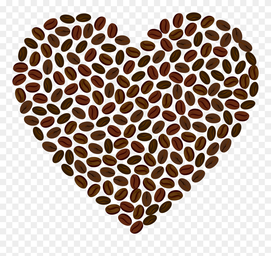 Coffee Heart Clipart Banner Transparent Clipart - Coffee Beans Clipart Transparent Background - Png Download