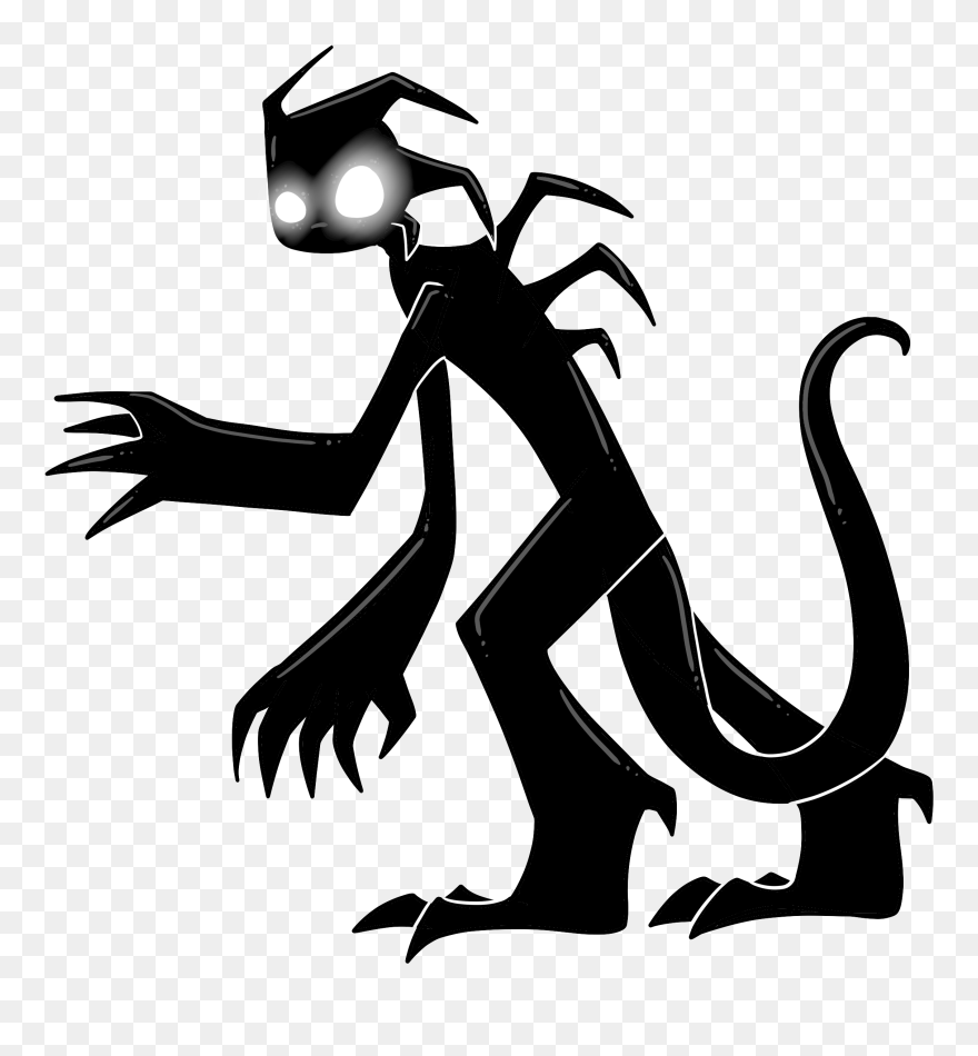 Drawing Monster Shadow Silhouette Clip Art - Png Download