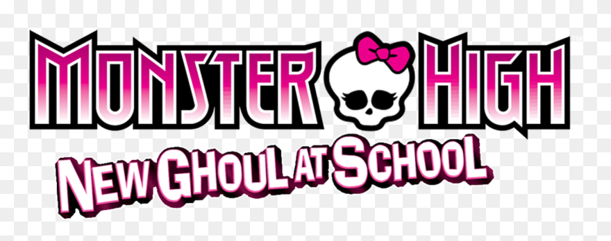 New Ghoul At School - Monster High Logo Png Clipart