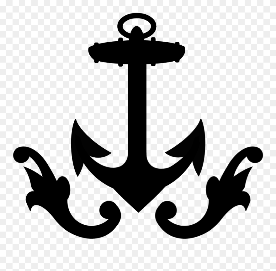 #anchor #black #silhouette #simple #symbol #hope - Logo Clipart