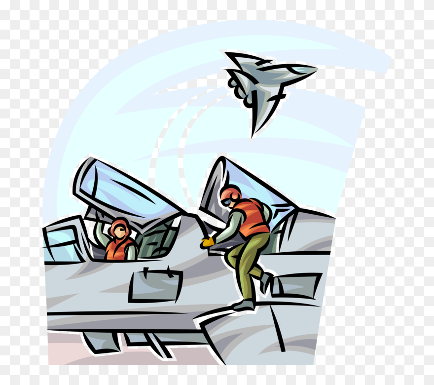 Flight Deck Crew Prepare Clipart