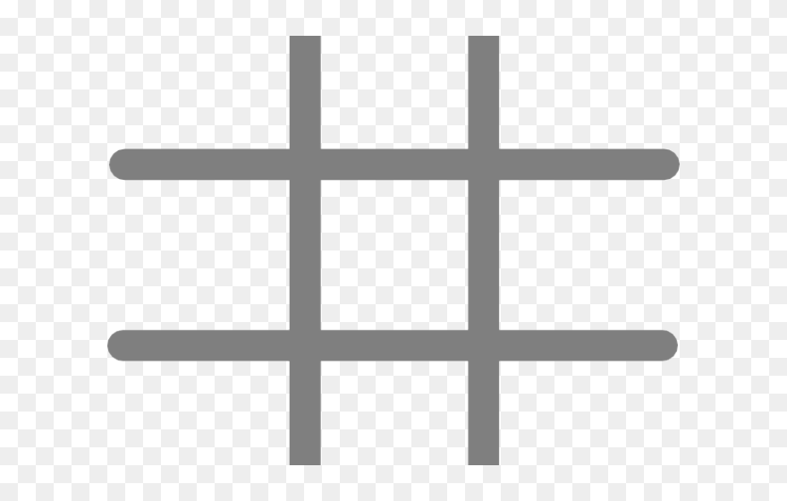 Transparent Tic Tac Toe Board Png - Tic Tac Toe Cross Clipart