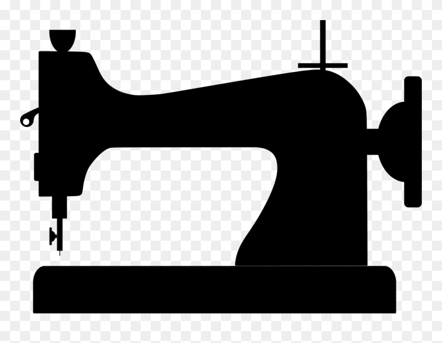 Silhouette,angle,black - Logo Sewing Machine Png Clipart