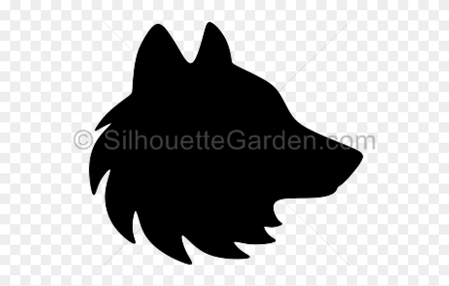Wolf Head Silhouette - Clipart Wolf Head Silhouette - Png Download