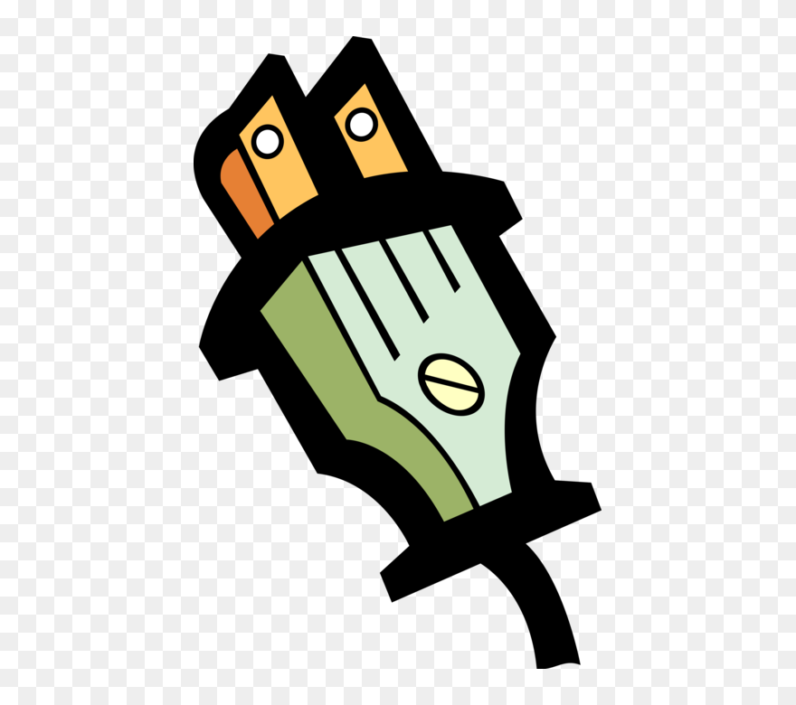 Vector Illustration Of North American 110 Volt Electrical - Clipart Electrical Plug Cartoon - Png Download