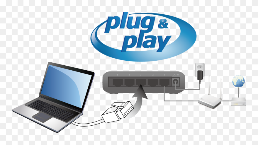 Edimax 5 Port Fast Ethernet Desktop Switch Es 3305p - Que Es La Tecnologia Plug And Play Clipart