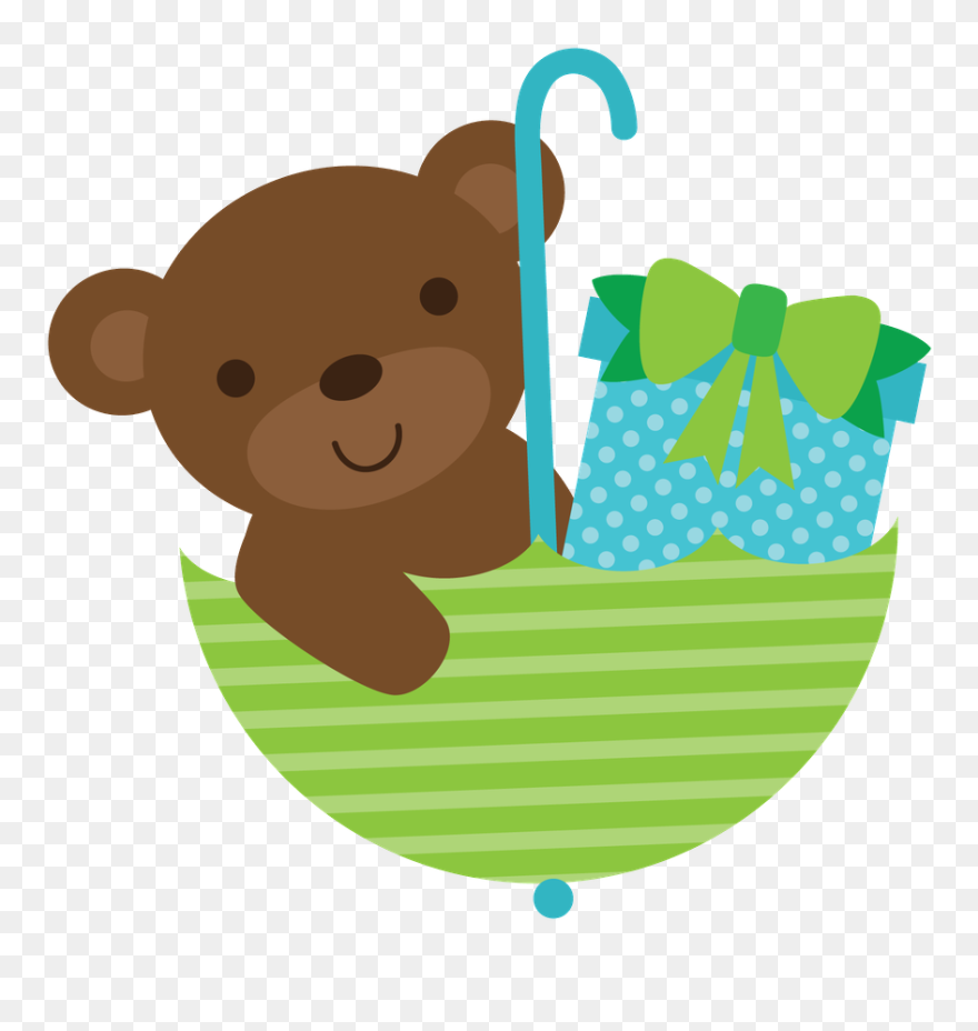 Osito Con Paraguas Png Clipart
