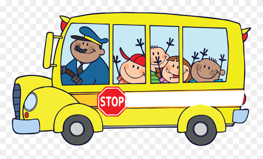 Transparent Road Trip Clipart - Wheels On The Bus Png