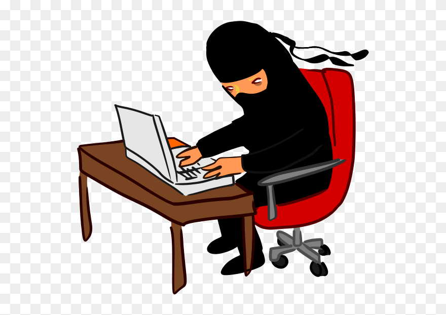 Clip Art Desk - Computer Ninja - Png Download