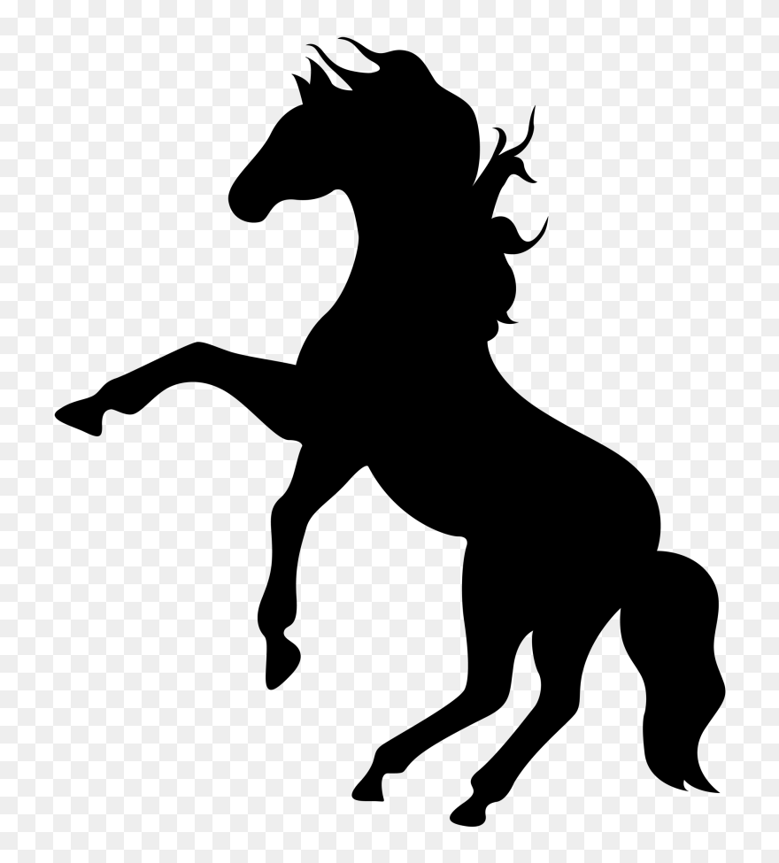 Mustang Stallion Rearing Clip Art - Png Download