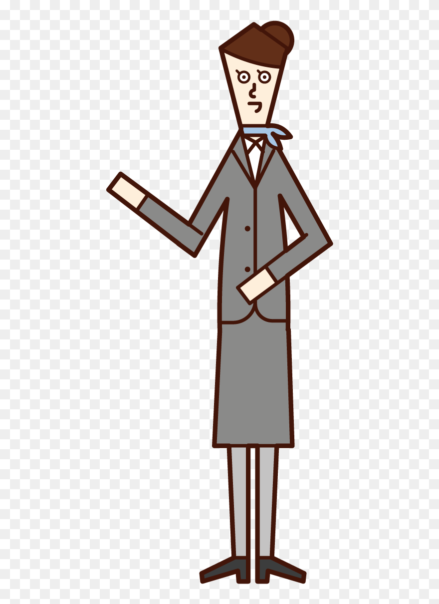 Illustration Of Cabin Attendant Stewardess Ground Staff - フリー グランド スタッフ イラスト Clipart