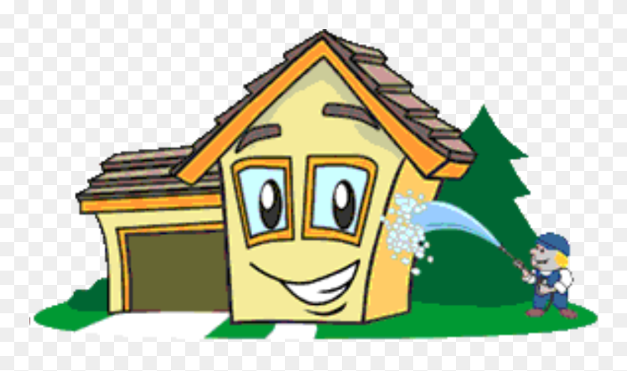 Logo - House Pressure Washing Cartoon Clipart