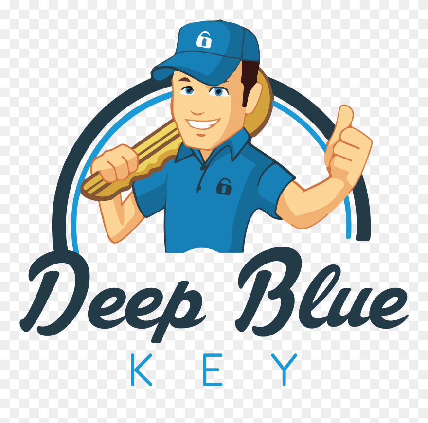 Key Clipart Blue Key - Cartoon - Png Download