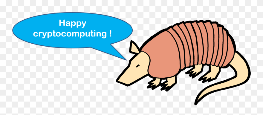 Happy Cryptocomputing - Armadillo Clipart