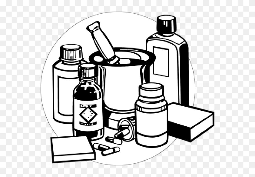 Medicine Clipart Black And White - Png Download