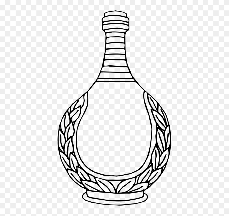 Line Art,plant,neck - Drawing Of Vase Designs Clipart
