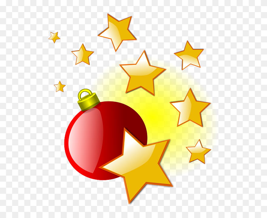 Clipart Joulukoriste - Christmas Clipart Stars - Png Download