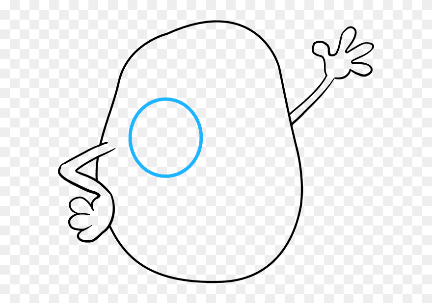 How To Draw Potato - Line Art Clipart
