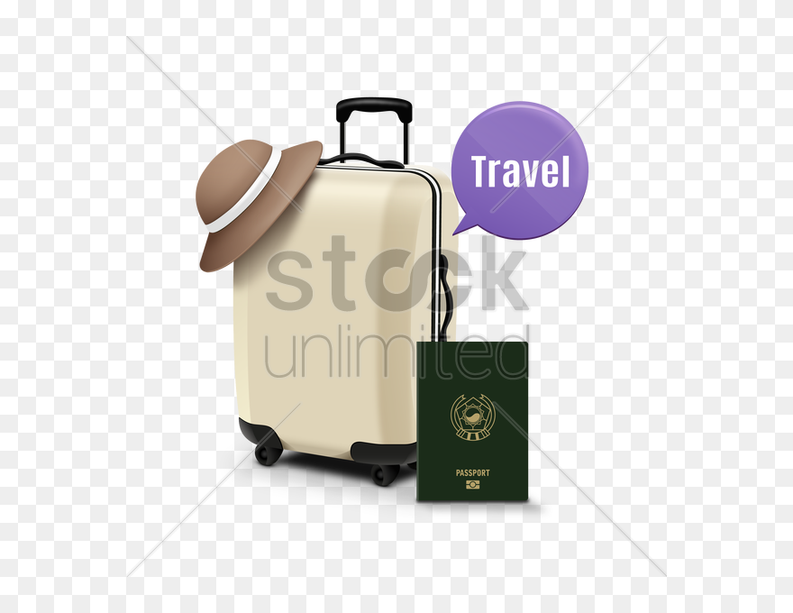 Luggage Clipart Trolley Bag - Vector Graphics - Png Download