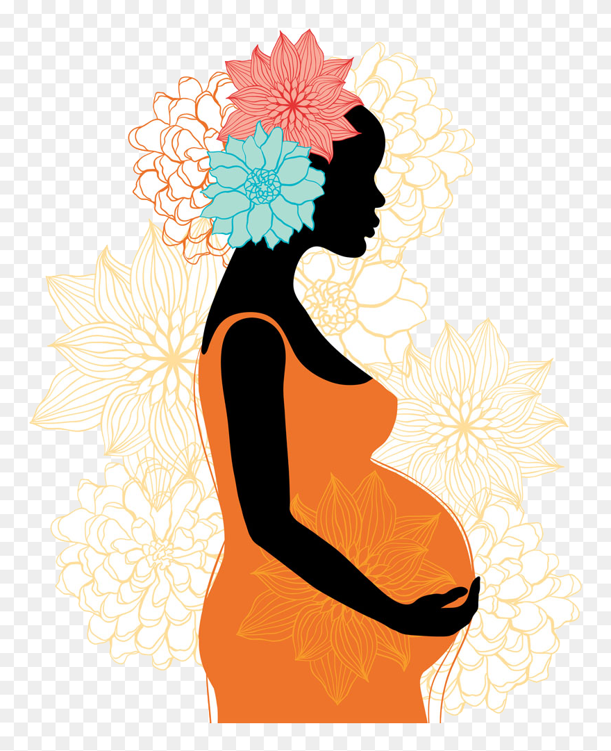 Pregnancy Silhouette Woman Clip Art - Munich - Png Download