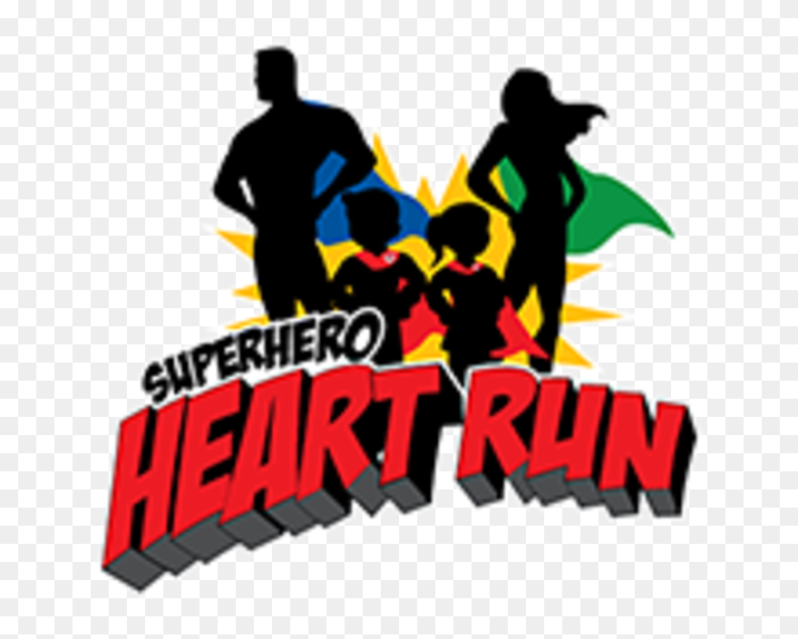 Houston Superhero Heart Run - Superhero Heart Run Clipart