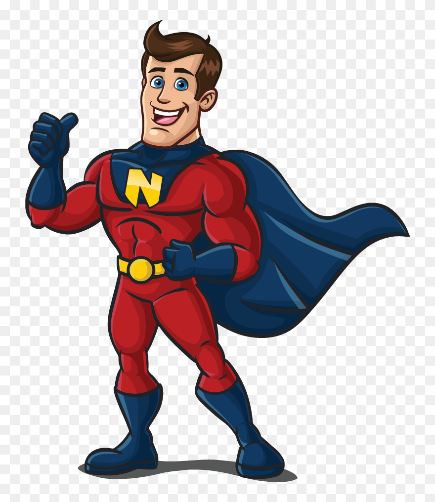 Neighborhood Hero Cartoon Clipart
