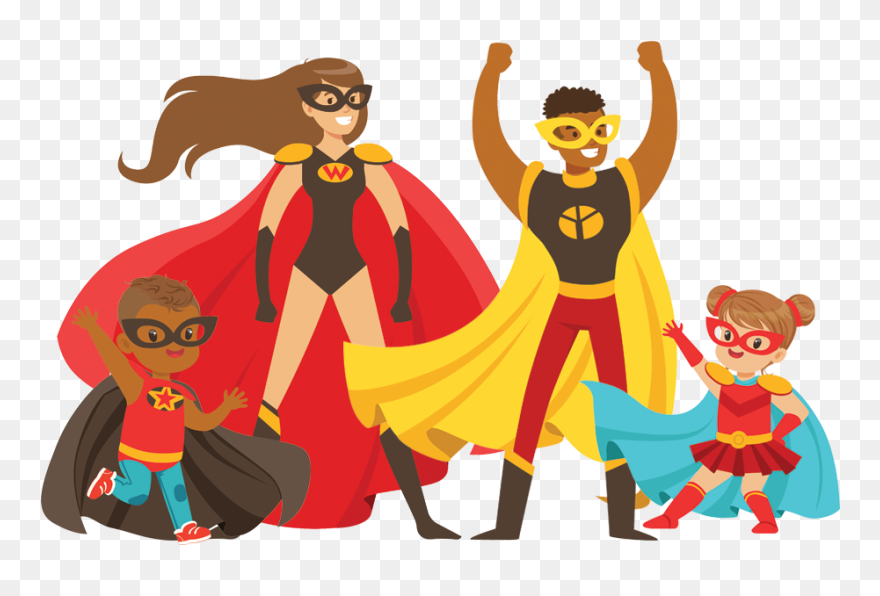 Cartoon Girl With Cape Clipart