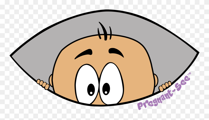 Pregnancy Clipart Background - Pregnancy Peek A Boo Baby - Png Download