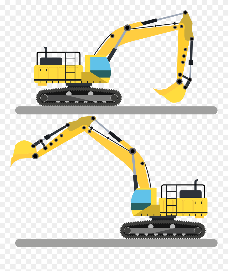 Transparent Excavator Png - Excavator Vector Png Clipart