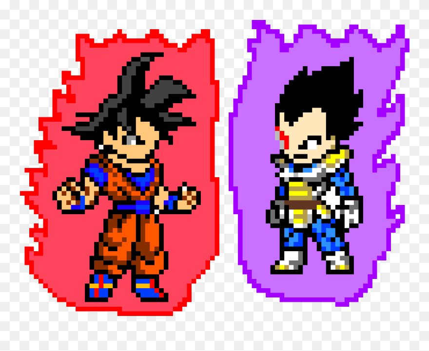 Goku Pixel Art Dragon Ball Clipart