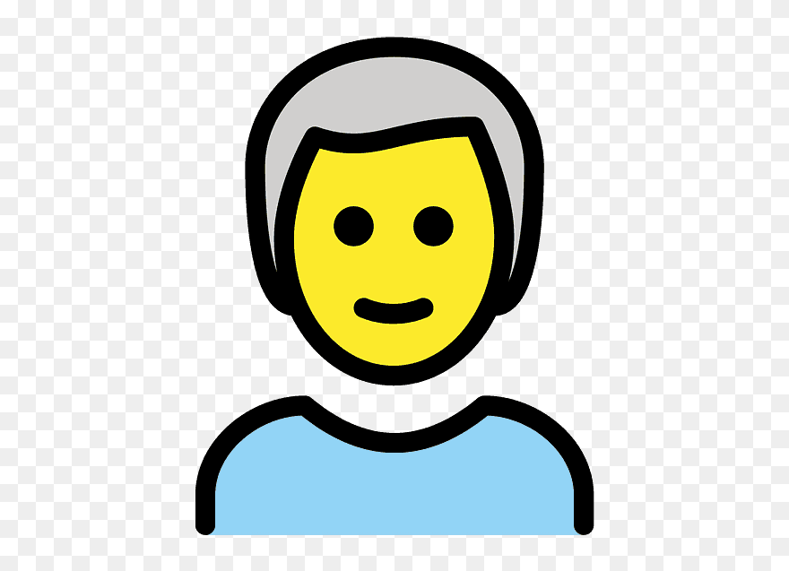 White Hair Emoji Clipart - Emoji - Png Download