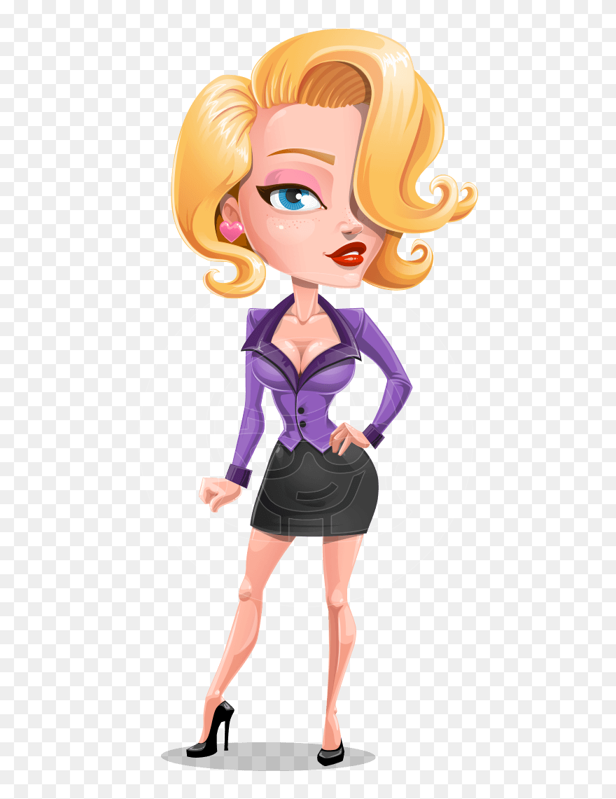 Woman Female Girl Young - Sexy Woman Cartoon Png Clipart