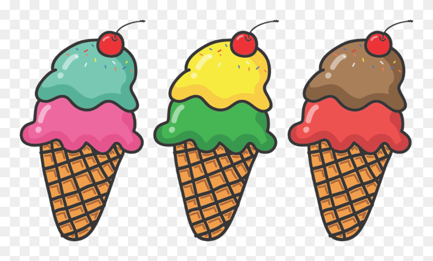 Ice Cream Cones Clipart - Png Download
