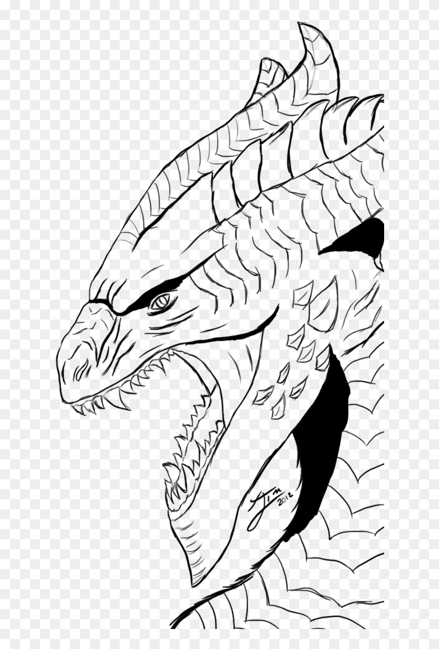 Drawing Monster Dragon Huge Freebie Download For Powerpoint - Sketch Clipart