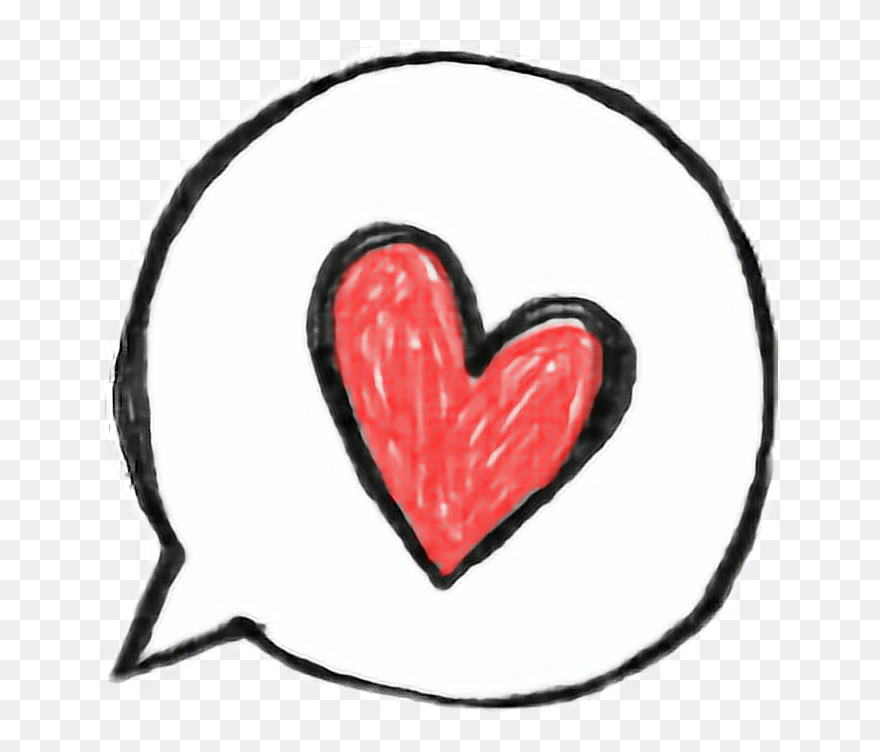 Cute Speech Bubble Heart Clipart