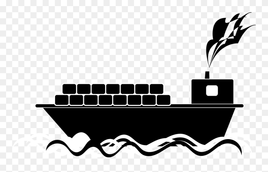 Transparent Trading Black And White Clipart - Black And White Ship Clipart - Png Download