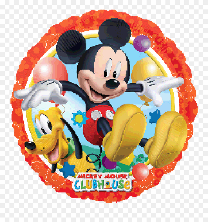 Mickey Mouse & Pluto Foil Round Balloon 45cm - Mickey Mouse Round Clipart