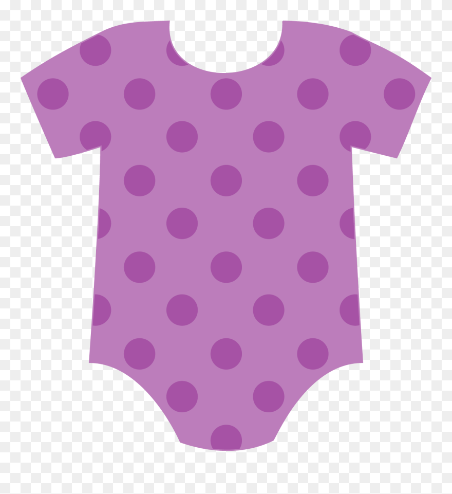 62 Best Onesie Clipart Images - Clipart Baby Purple Polka Dot Onesie - Png Download