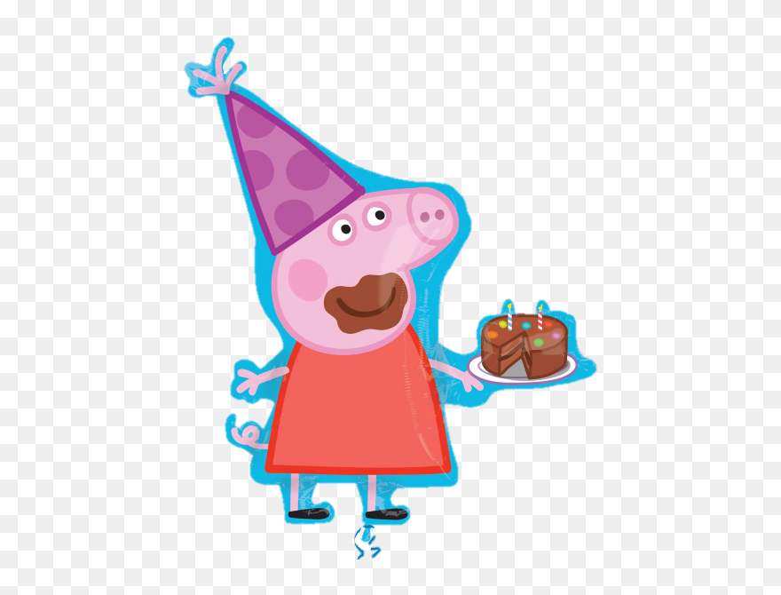 Peppa Pig Birthday Cake Supershape Balloon - Peppa Pig Foil Balloons Clipart