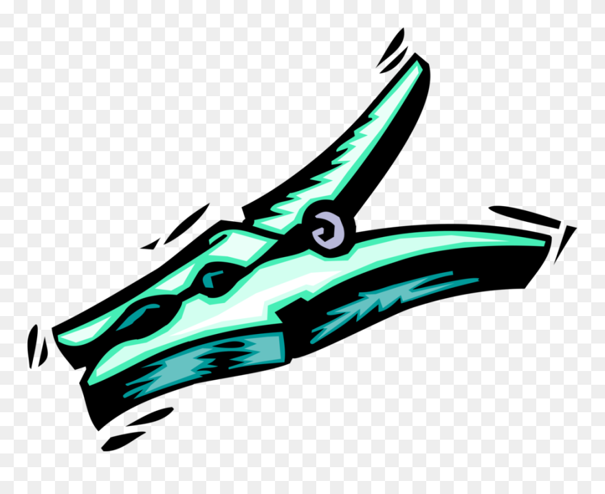 Vector Illustration Of Laundry Clothespin Or Clothes Clipart