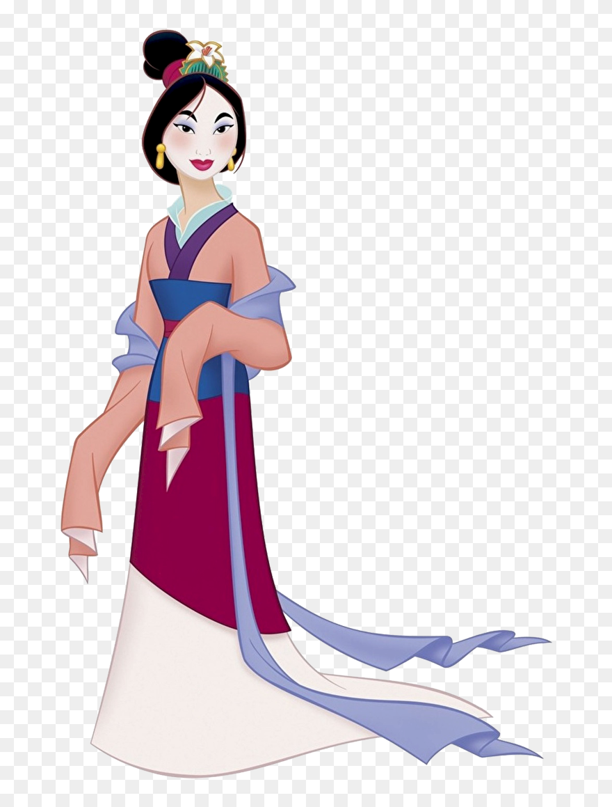 Mulan Flower Clipart Clip Transparent Library Pin By - Disney Princess Mulan Pink - Png Download