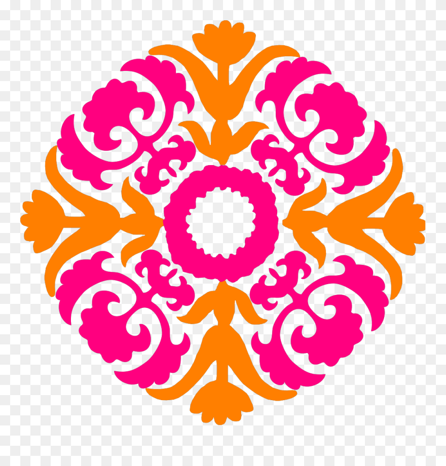 Damask Flourish Clip Art At Clker - Transparent Islamic Design Png