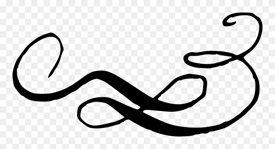 Calligraphic Swirls Flourishes 20 - Calligraphy Swirls Png Clipart