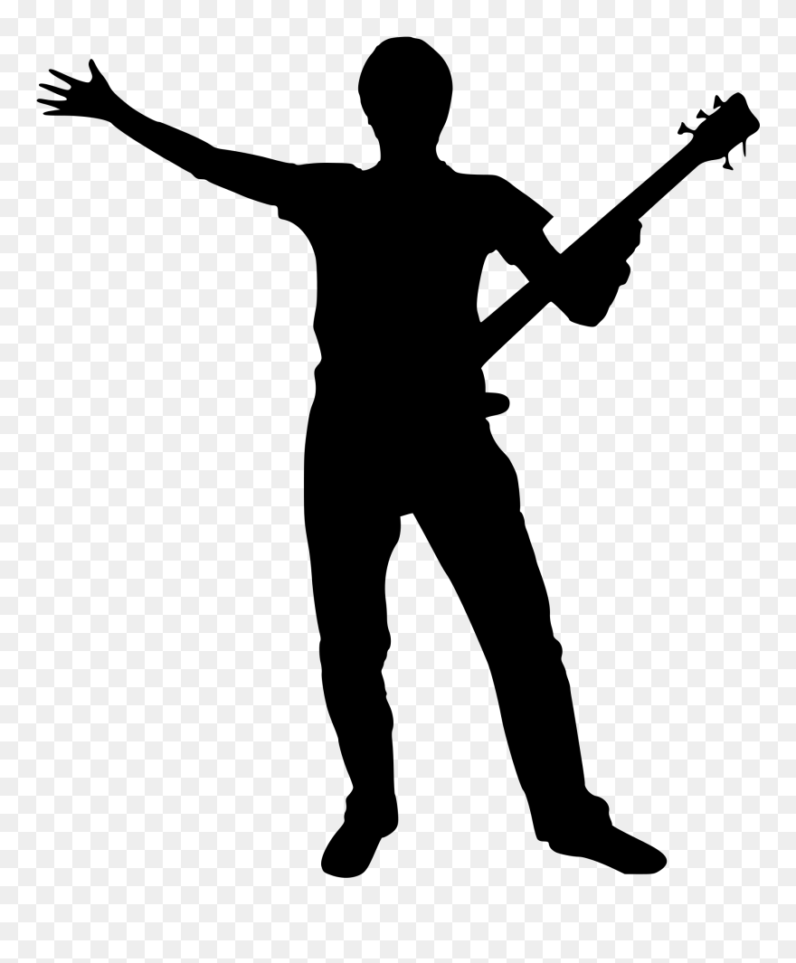 Band Silhouette Png- - Musician Silhouette Clipart